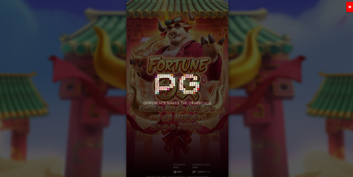 Fortune Ox respin feature and win multiplier in action Fortune Ox respin feature and win multiplier in action